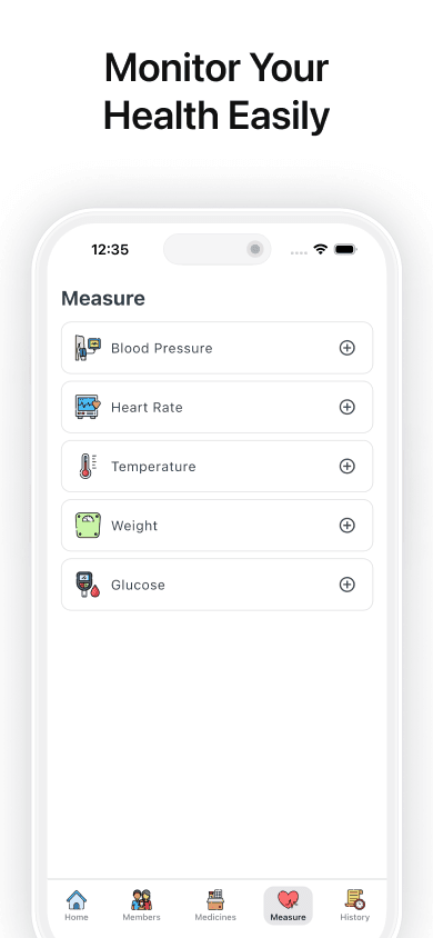 Monitor Your Health Easily - Takecare App Screenshot